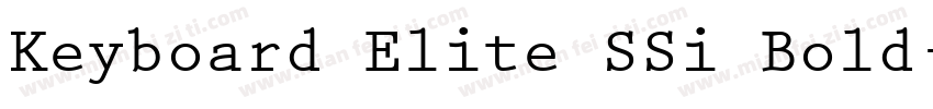 Keyboard Elite SSi Bold字体转换
